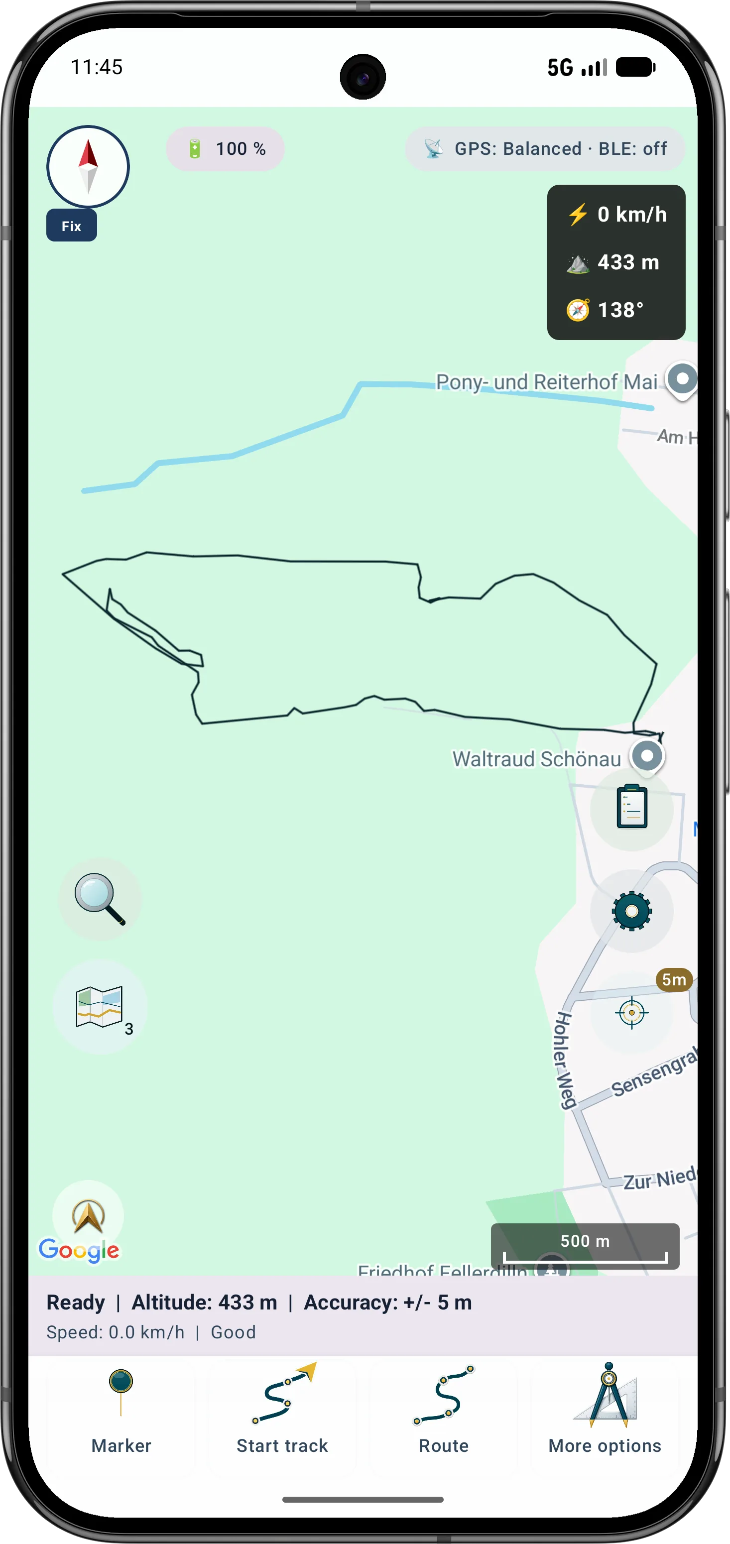 Cztery sloty map dla różnych widoków GIS