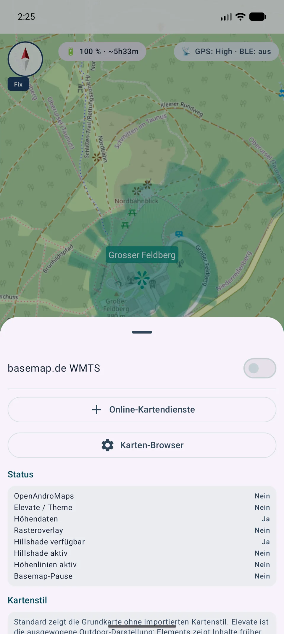 Kartenverwaltung mit Online-Diensten