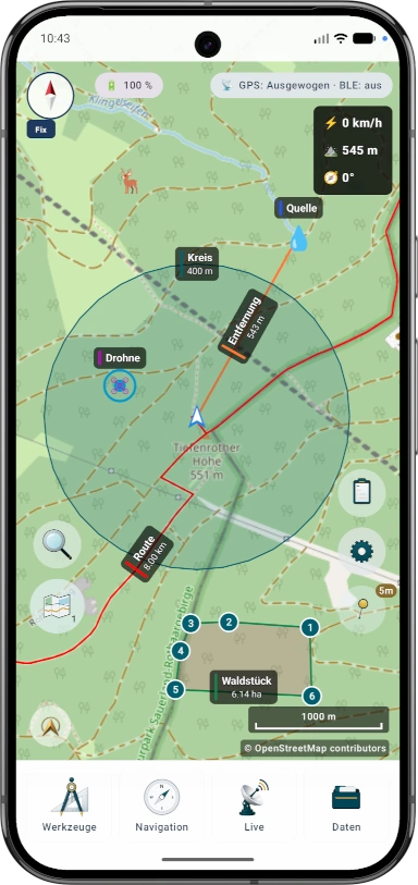 Kartenansicht von ArxSilex MapTools